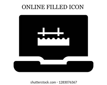 Pier search icon. Editable Pier search icon for web or mobile.