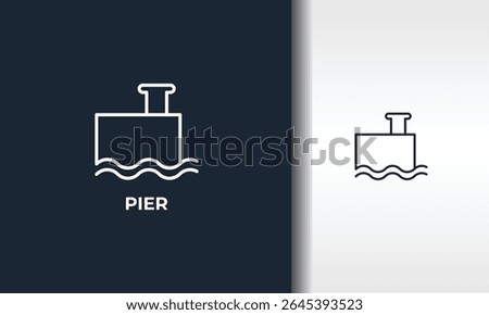Pier Vector, Icon Or Logo Sign Isolated Symbol Illustration