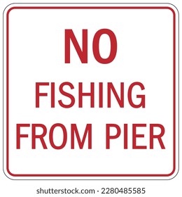 Pier warning sign and labels