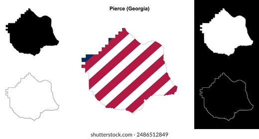 Pierce County (Georgia) outline map set