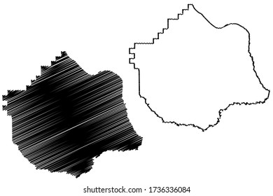 Pierce County, Georgia (U.S. county, United States of America,USA, U.S., US) map vector illustration, scribble sketch Pierce map