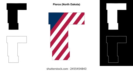 Pierce County (North Dakota) Outline-Kartenset