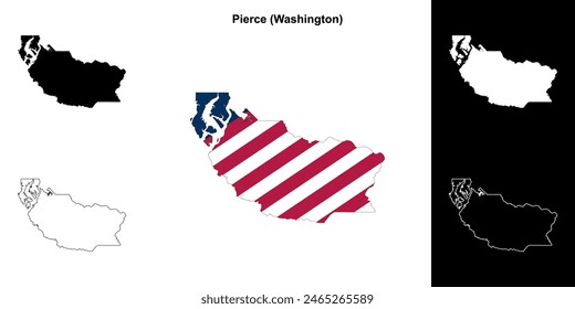 Pierce County (Washington) Outline-Kartenset