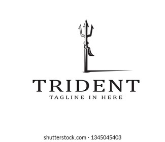 Pierce trident classic logo design inspiration
