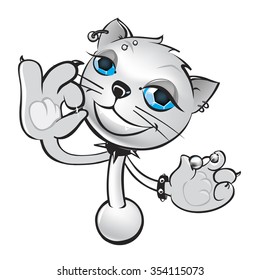 Piercing cartoon character
