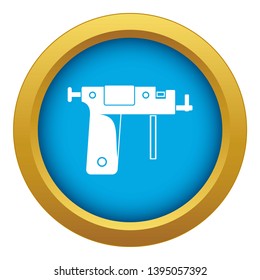 Piercing gun icon blue vector isolated on white background for any design