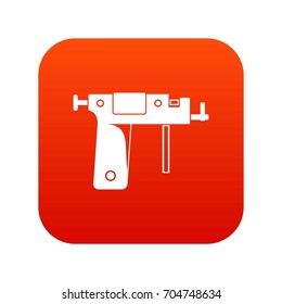Piercing gun icon digital red for any design isolated on white vector illustration
