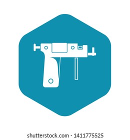 Piercing gun icon in simple style isolated vector illustration