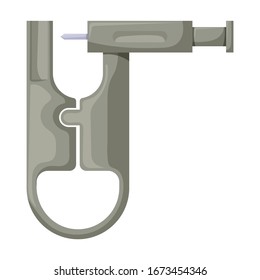 Piercing of gun vector icon.Cartoon vector icon isolated on white background piercing of gun.