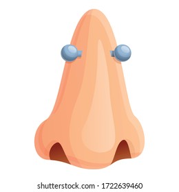 Icono de Piercing. Caricatura de icono del vector de perforación para diseño web aislado en fondo blanco