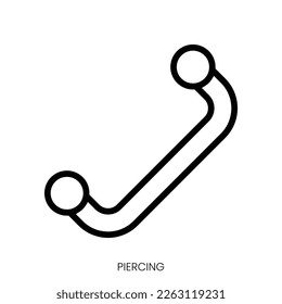 icono de perforación. Diseño De Estilo De Arte De Línea Aislado En Fondo Blanco
