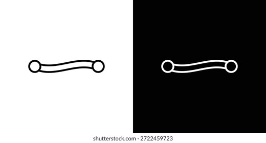 Ícone de perfuração contorno e vetor linear. ícone de contorno e ilustração