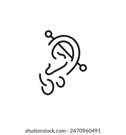 Piercing icon. Simple piercing icon for social media, app, and web design. Vector illustration