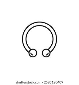 Piercing icon. simple thin line vector icon