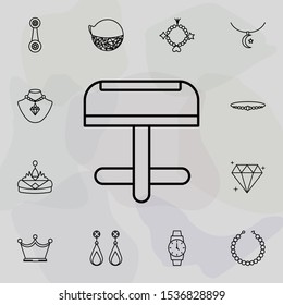 piercing icon. Universal set of jewelry for website design and development, app development