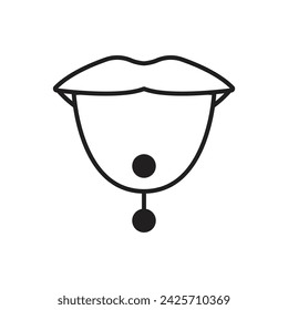 piercing icon vector template illustration logo design