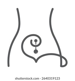 Piercing icons set vectors black and colored style 