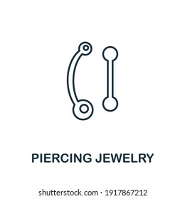 Piercing Jewelery icon. Simple element from jewelery collection. Creative Piercing Jewelery icon for web design, templates, infographics and more