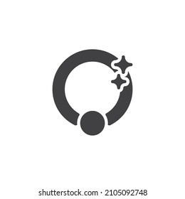 joyería de Piercing, icono del vector de canalización. signo plano relleno para concepto móvil y diseño web. Icono de glifo de anillo de Pierce. Símbolo, ilustración del logotipo. Gráficos vectoriales
