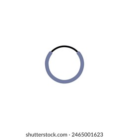 Piercing jewelry ring earring vector flat illustration. Metallic hoop helix piercing accessory isolated on white. Chrome earring for pierce, stylish face and body decoration