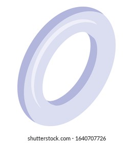 Piercing ring icon. Isometric of piercing ring vector icon for web design isolated on white background