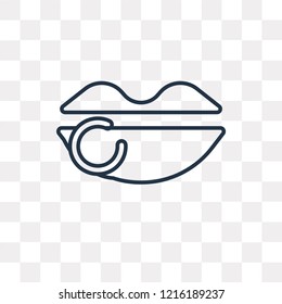 Piercing vector outline icon isolated on transparent background, high quality linear Piercing transparency concept can be used web and mobile