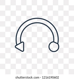 Piercing vector outline icon isolated on transparent background, high quality linear Piercing transparency concept can be used web and mobile