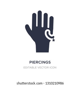 piercings icon on white background. Simple element illustration from Guestures concept. piercings icon symbol design.