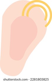 Piercings Vector Icon Flat Style