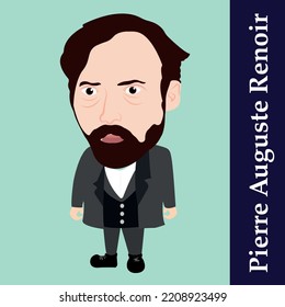 Pierre Auguste Renoir Portrait Vector Design