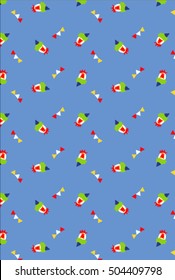 Pierrot interesting colorful patterns.