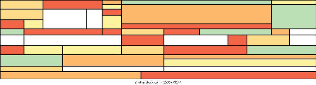 Piet Mondrian style Abstract Computational Generative Art background illustration