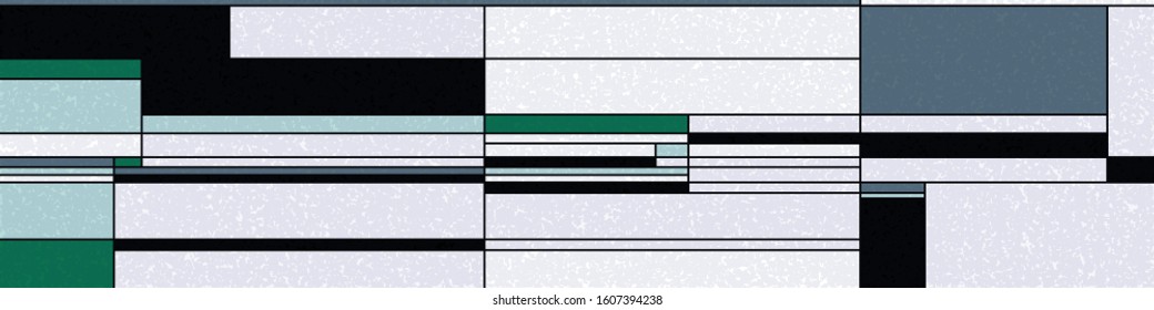 Piet Mondrian Style Computational Generative Art background illustration