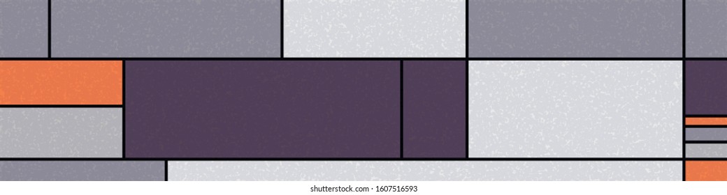 Piet Mondrian Style Computational Generative Art background illustration