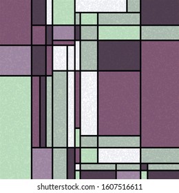 Piet Mondrian Style Computational Generative Art background illustration