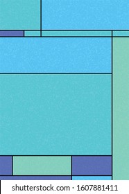 Piet Mondrian Style Computational Generative Art background illustration