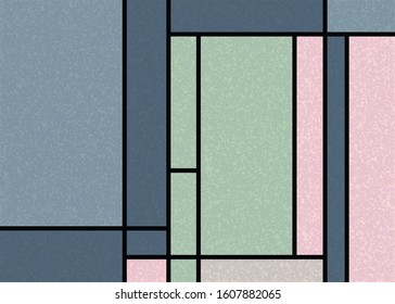 Piet Mondrian Style Computational Generative Art background illustration