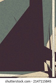 Piet Mondrian Style Computational Generative Art background illustration