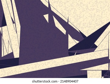 Piet Mondrian Style Computational Generative Art background illustration