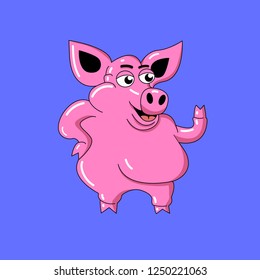 Pig 2019 year - vector illistration