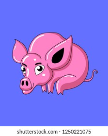 Pig 2019 year - vector illistration