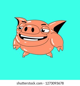 Pig 2019 year - vector illistration