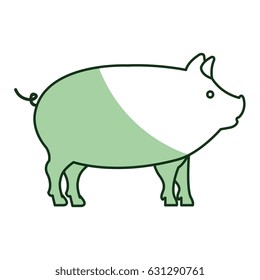 pig animal farm isolated icon