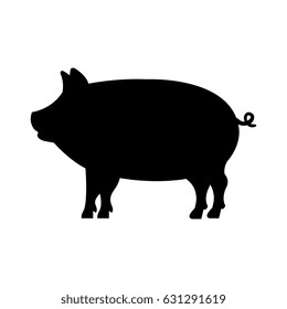 pig animal farm isolated icon