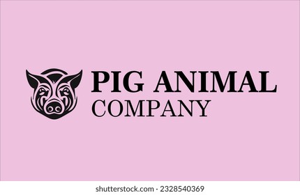 Schweinekopf, Vektorlogo-Design, Vektorgrafik.