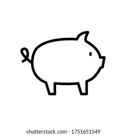Pig, animal icon. Simple line, outline vector elements of agriculture icons for ui and ux, website or mobile application