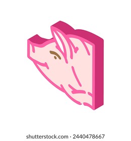pig animal isometric icon vector. pig animal sign. isolated symbol illustration