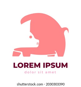 Pig animal logo icon symbol