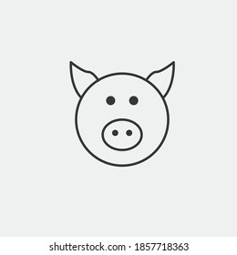 pig animal vector icon farming