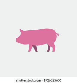 pig animal vector icon pork